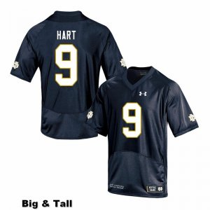Notre Dame Fighting Irish Men's Cam Hart #9 Navy Under Armour Authentic Stitched Big & Tall College NCAA Football Jersey OOM1799NH